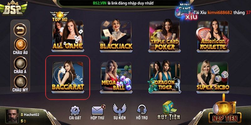 Giới thiệu về Baccarat B52 - Trò chơi casino hàng đầu