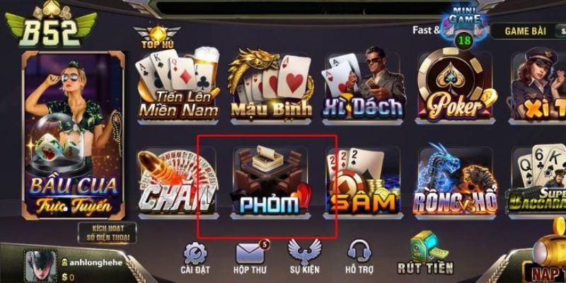 Phỏm B52 - Trải Nghiệm Game Bài Đẳng Cấp Nhất 2024